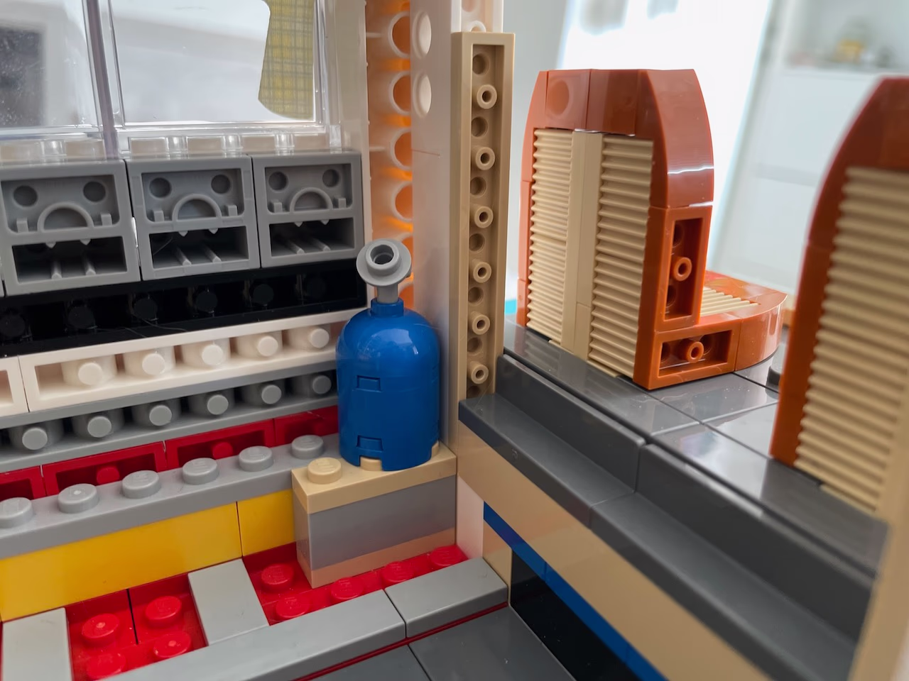 Propane behind the kitchen facade